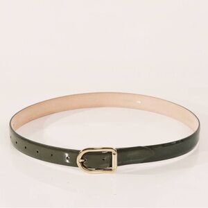 New Dehanche Mija Belt XS in Olive Lacquer and Gold